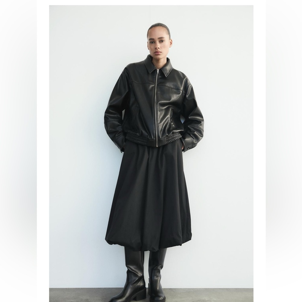 Zara Balloon Midi Skirt